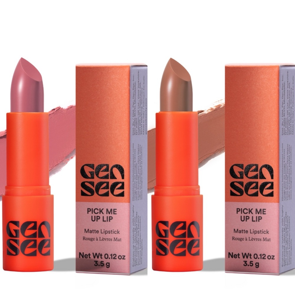 New  Gensee beauty pick me up lip matte lipsticks in Colette and Anita
